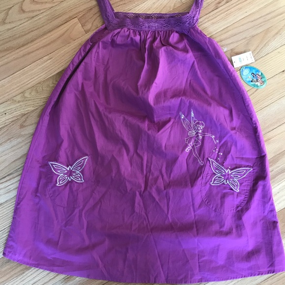 NWT Disney Fairies Purple Girls Dress - Picture 1 of 5
